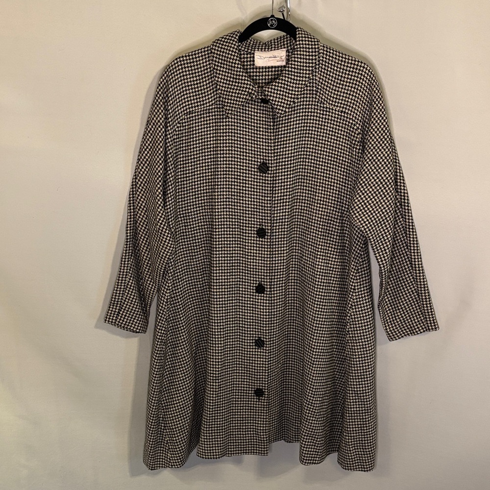 Denis Hajjar Houndstooth Button Up jacket